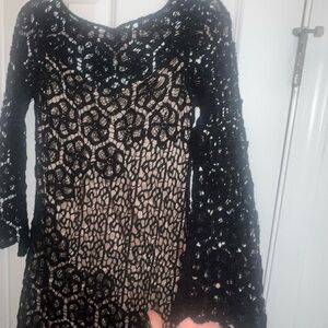 Yoana Baraschi Black Lace Dress
